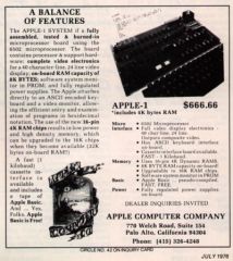 Annonce Apple 1